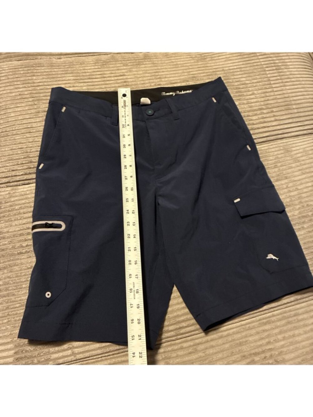 Mens TOMMY BAHAMA Blue Cargo Island Active Cayman Isles Hybrid Board Shorts 30 - Picture 5 of 7